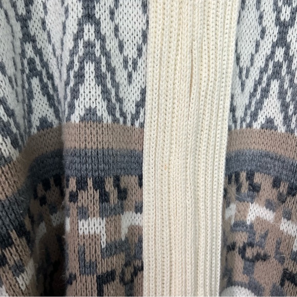 Vintage American Priority Knit Zip Sweater Geometric Southwestern Design XXL - Picture 7 of 16
